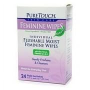 PureTouch Flushable Feminine Wipes, 24 Ct