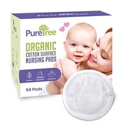 PureTree Organic Cotton Disposable Nursing Pads - for Breastfeeding 1 Box - 100 Pads