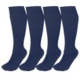 thumbnail image 1 of PureTwine Knee High Socks for Women | Comfort Seam Soft Bamboo Rayon | Long Dress Socks for Women Athletic Socks 4 Pairs, 1 of 7