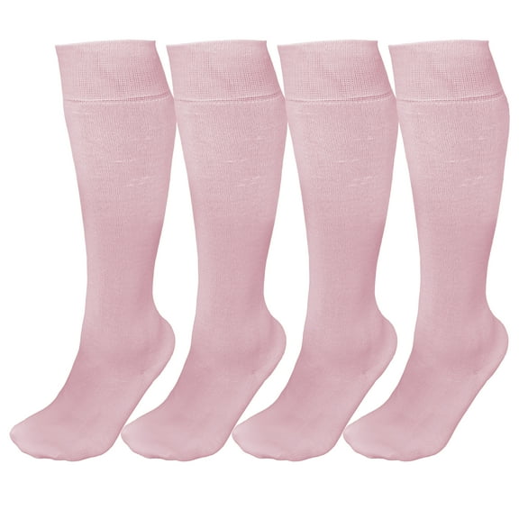 PureTwine Knee High Socks for Women | Comfort Seam Soft Bamboo Rayon | Long Dress Socks for Women Athletic Socks 4 Pairs