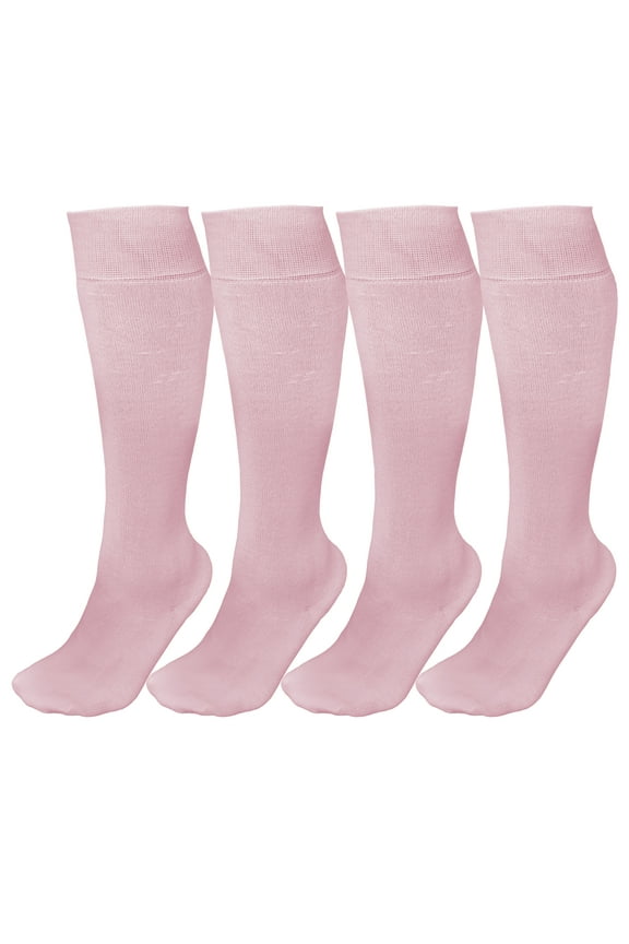 Knee High Socks for Women | Comfort Seam Soft Bamboo Rayon | Long Dress Socks for Women Athletic Socks 4 Pairs