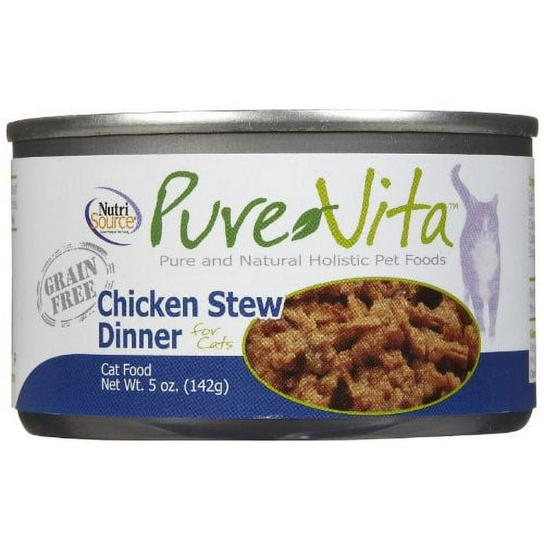 PureVita Grain Free Chicken Stew Dinner Wet Cat Food 5 oz