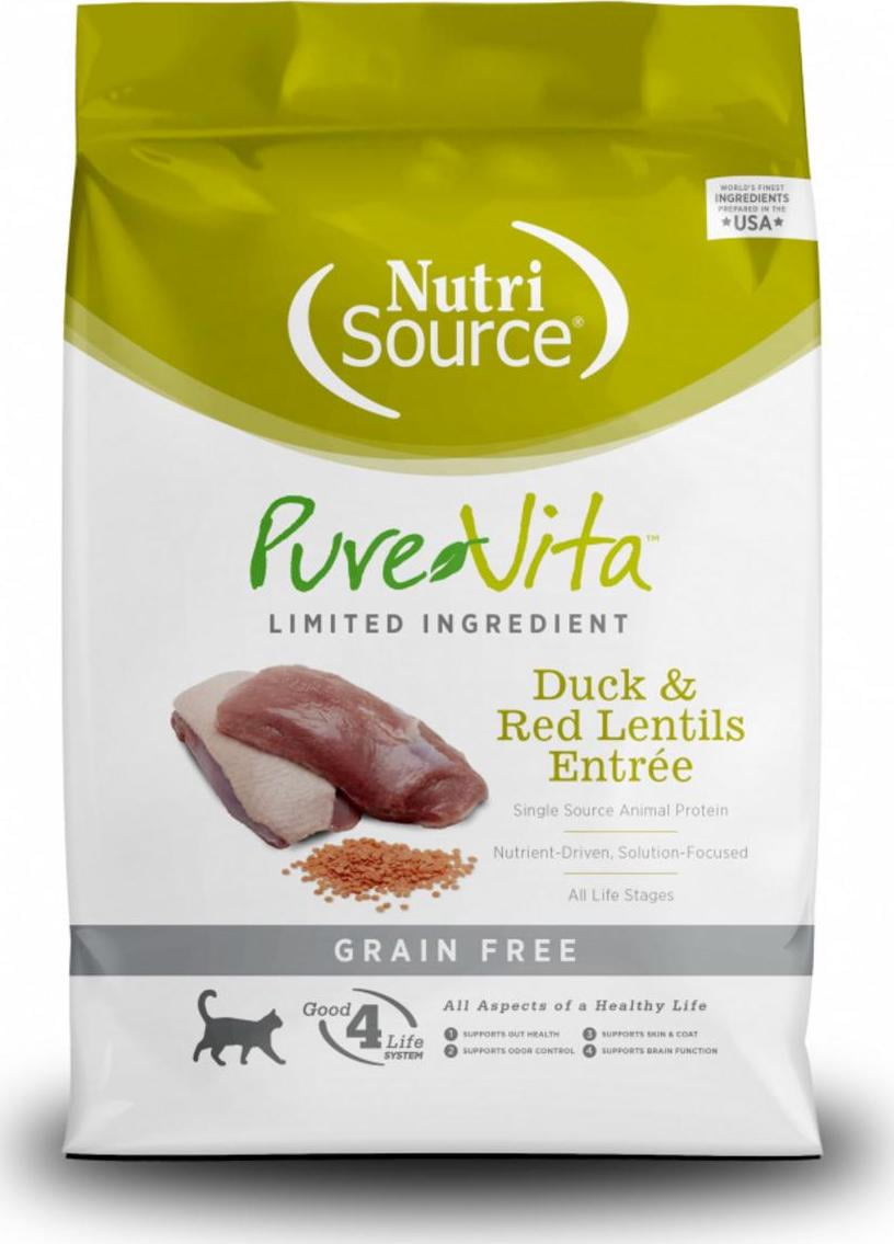 PureVita Grain Free Duck and Red lentils Dry Cat Food 6.6 lb Walmart