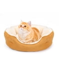 thumbnail image 1 of PureWags Small Dog Bed, Round Cat Bed Washable for Indoor Cats, Non-Slip Base and Removable Cushion, Pet Bed for Puppy and Kitten, 20 Inches, 1 of 9