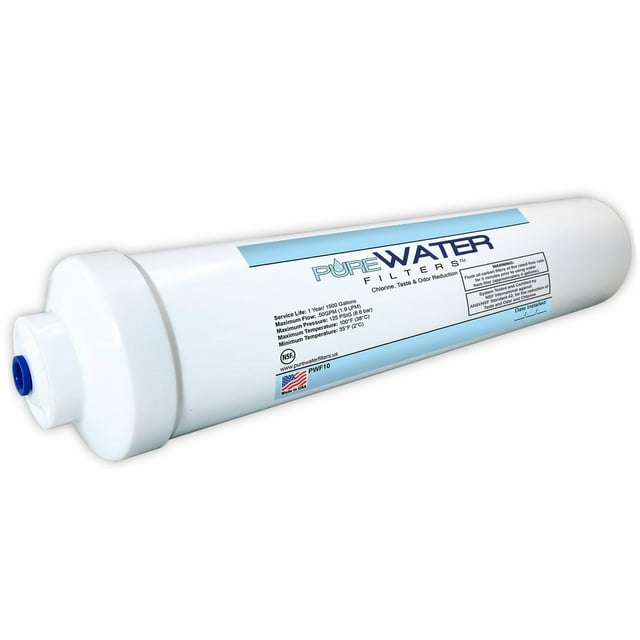 PureWater Filters Inline Filter Replacement For Refrigerators, Ice Makers, Coffee Makers, Water Fountains, Water Coolers, and More