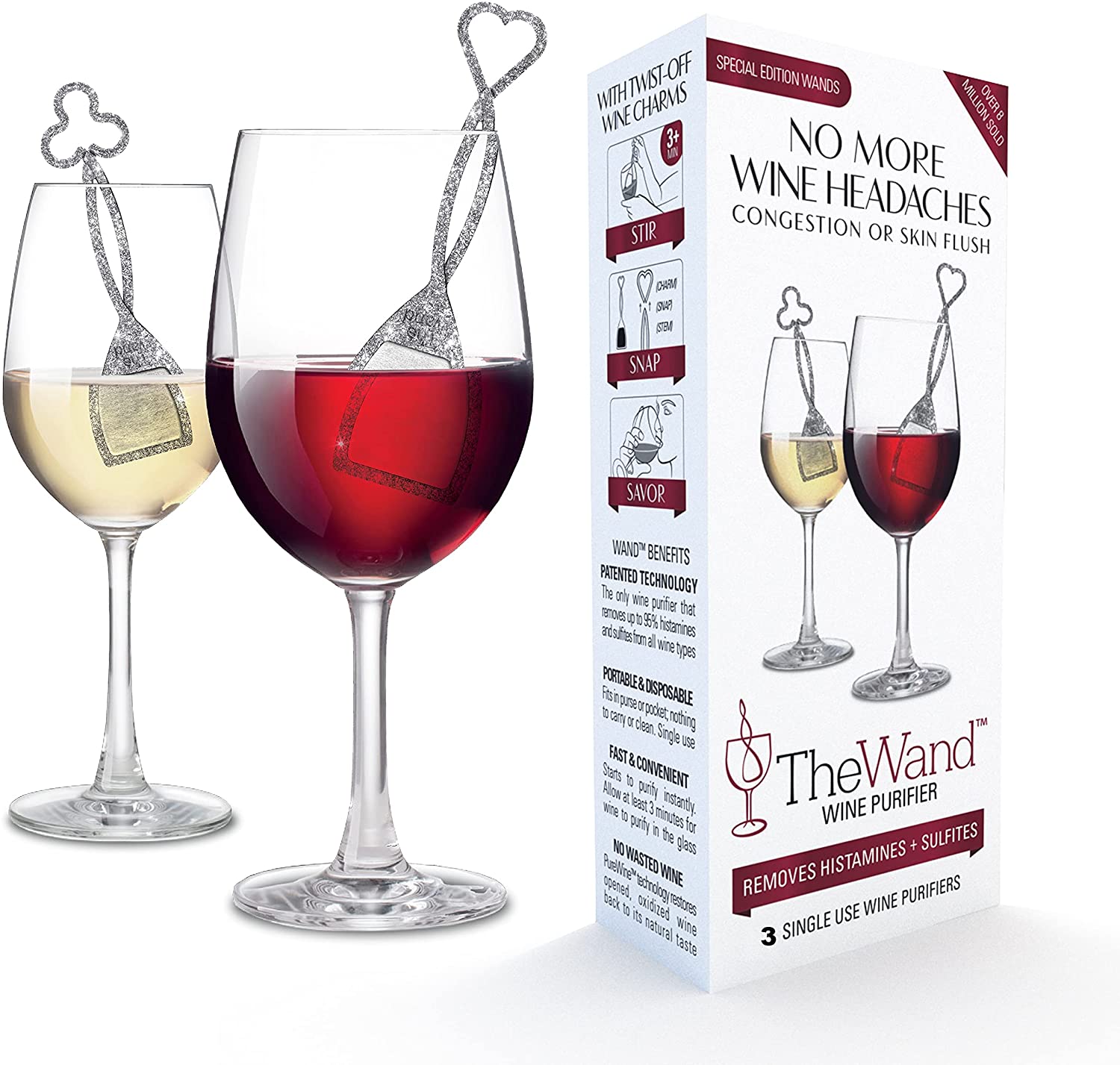 Drop It Wine Drops, 2 Pack Natural Wine Sulfite Remover and Wine