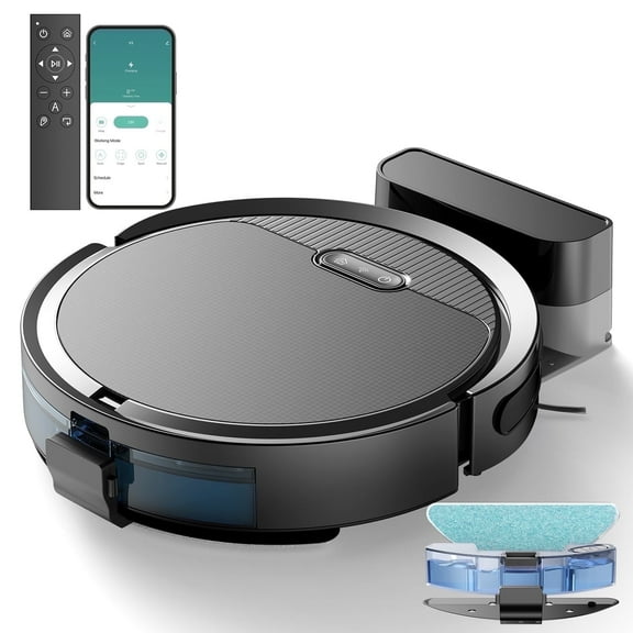 Robot Vacuum Cleaner, Smart Control, Automatic Charging, Wet and Dry, Strong Suction, For Pet Hair, Debris, Hard Floors