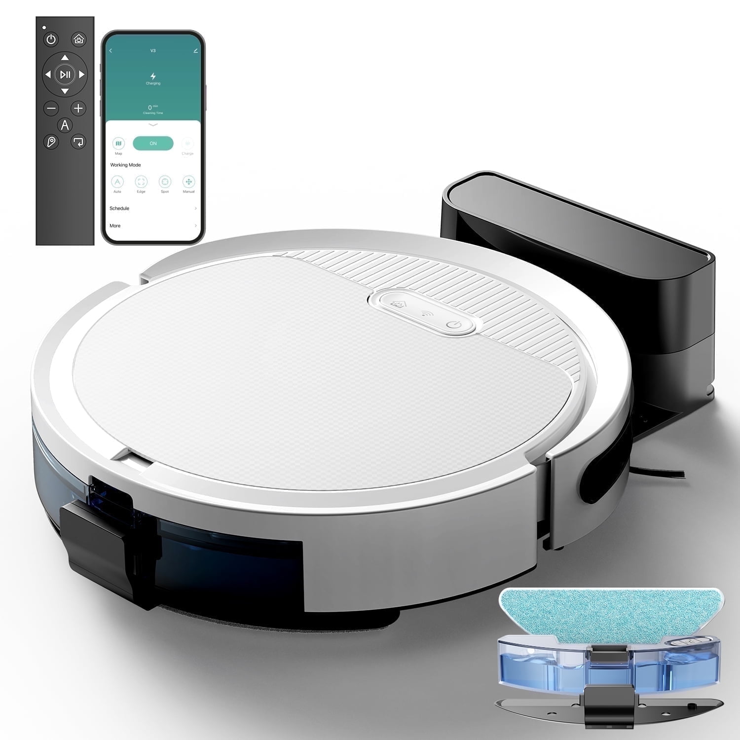 Robot Vacuum Cleaner,  Automatic Charging, Wet and Dry, for Pet Hair, Debris, Hard Floors