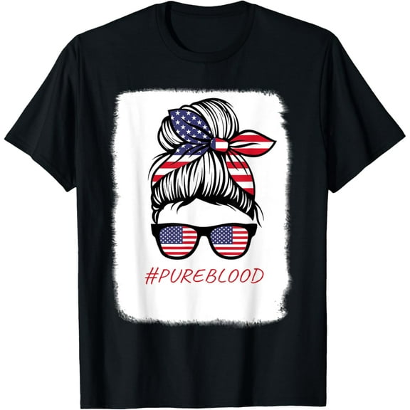 #Pureblood Pure Blood Messy Bun Hair Movement T-ShirtMen and women, Black T-shirt, size: Extra large