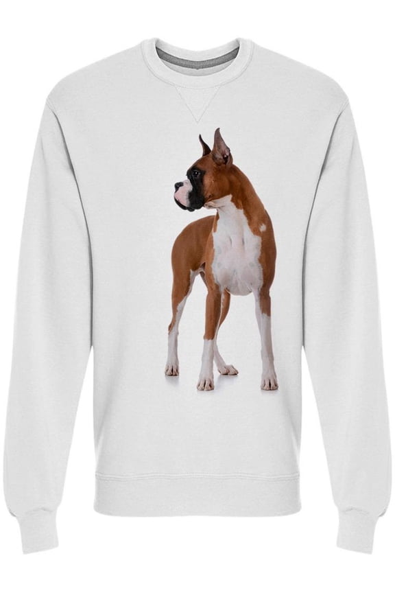 Purebred Boxer Standing Sweatshirt Men -Image by Shutterstock, Male Small