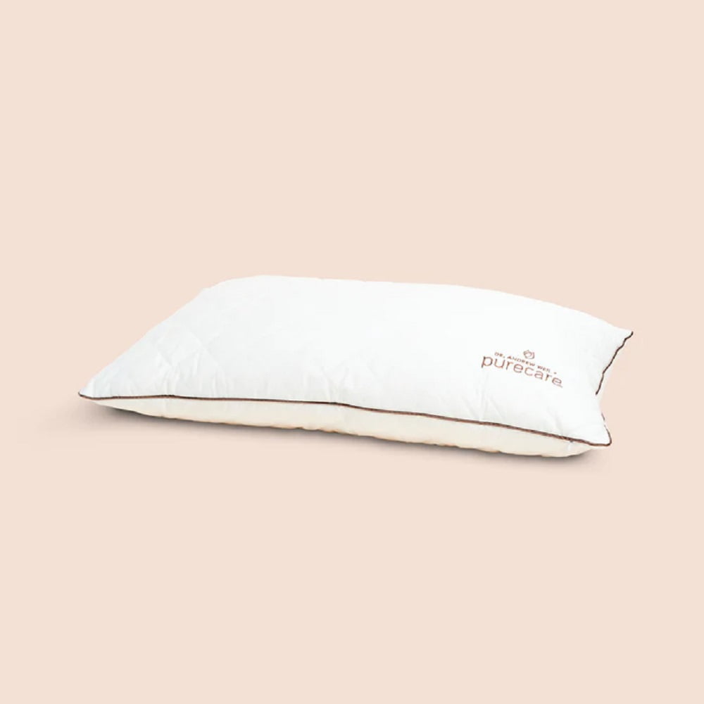 King Size White Cotton and Wool Hypoallergenic Pillow