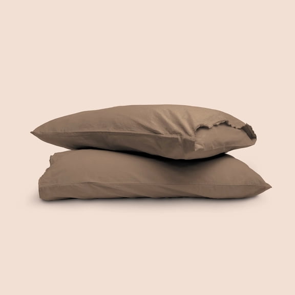 Purecare Dr. Weil Garment Washed Percale Sheets Desert Sand In Size Queen