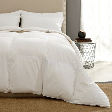 Puredown Heavy Weight White Goose Down Fiber Gusseted Comforter, Twin