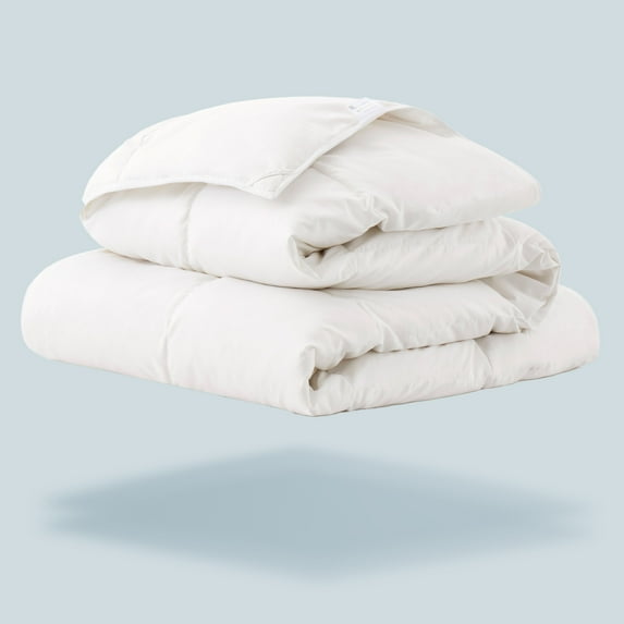 Puredown Lightweight 75% White Down Comforter, Cotton Cover, Twin