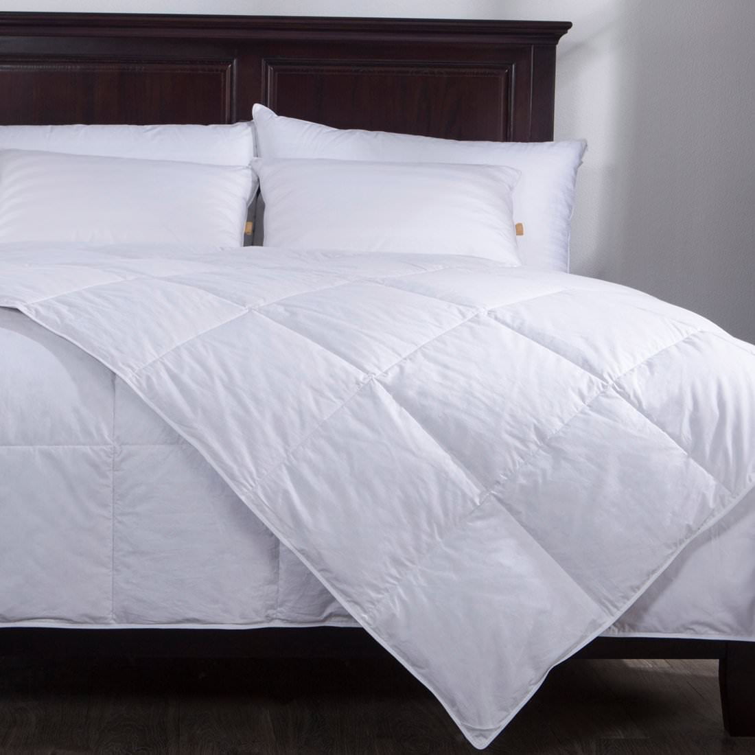 Puredown Lightweight Down Comforter Duvet Insert 100 Cotton 550 Fill Power, King Size, White