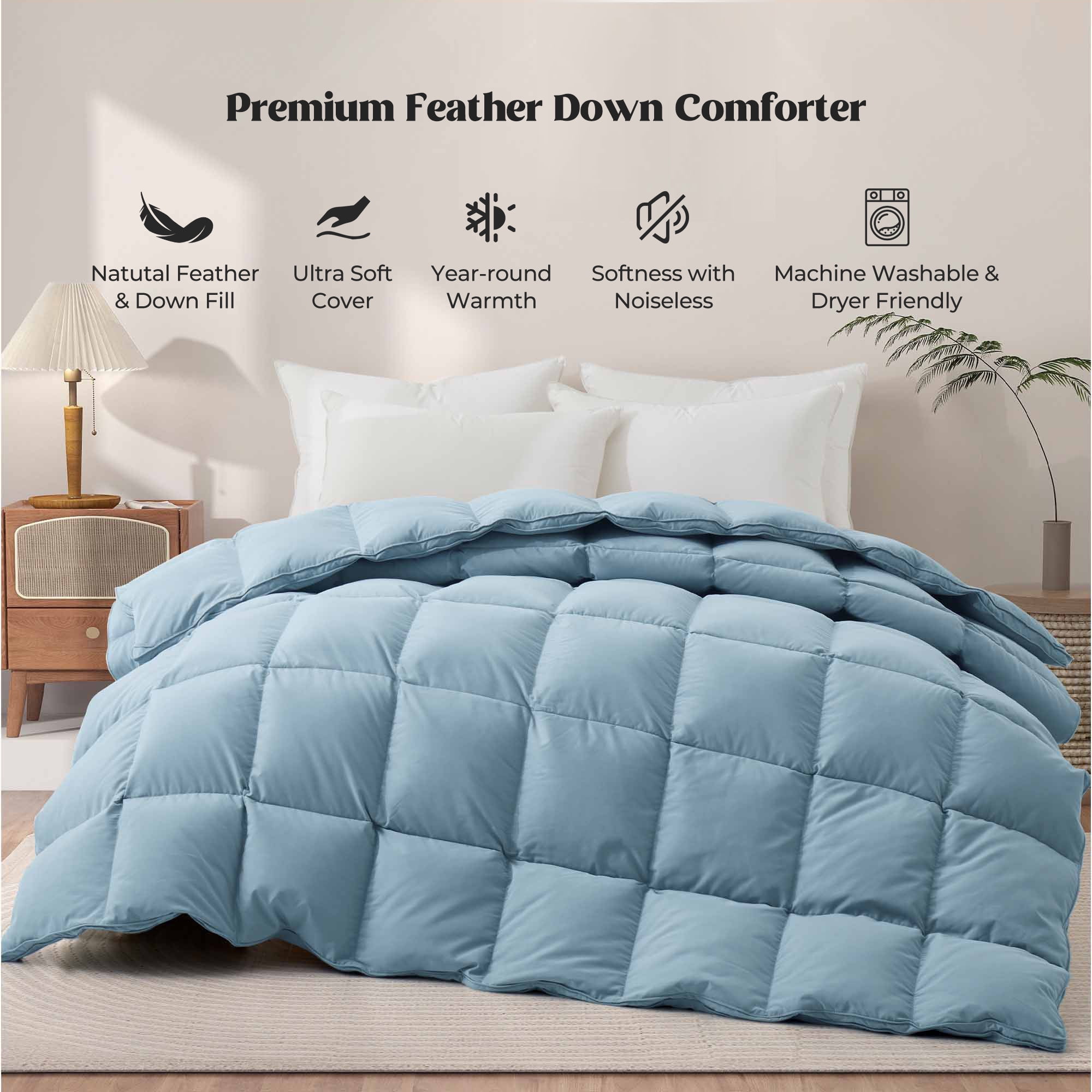 Goose feather and cheap down duvet king size