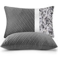 thumbnail image 1 of Puredown Memory Foam Pillows Queen Size Set of 2，Temperature Regulating Reversible Cooling Pillow for Sleeping, 2 pack Adjustable Cube Pillow for Side Sleepers, Back, Stomach, Hot Sleepers, Black, 1 of 8