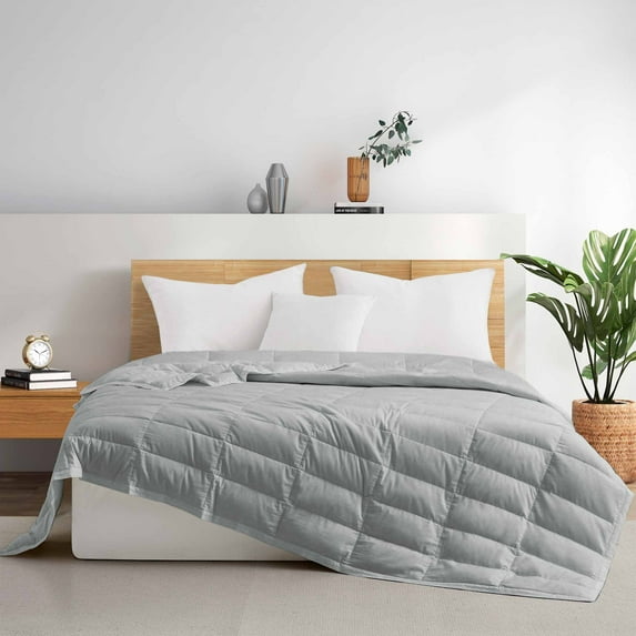 Puredown Oversized Bed Blanket Lyocell Soft Breathable Cooling 75% Down Fill Summer Comforter for Hot Sleepers