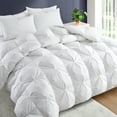 thumbnail image 1 of Puredown Premium 800 Fill Power 93% White Goose Down Heavyweight Comforter with 700 TC 100% Cotton Fabric, White, Twin, 1 of 4