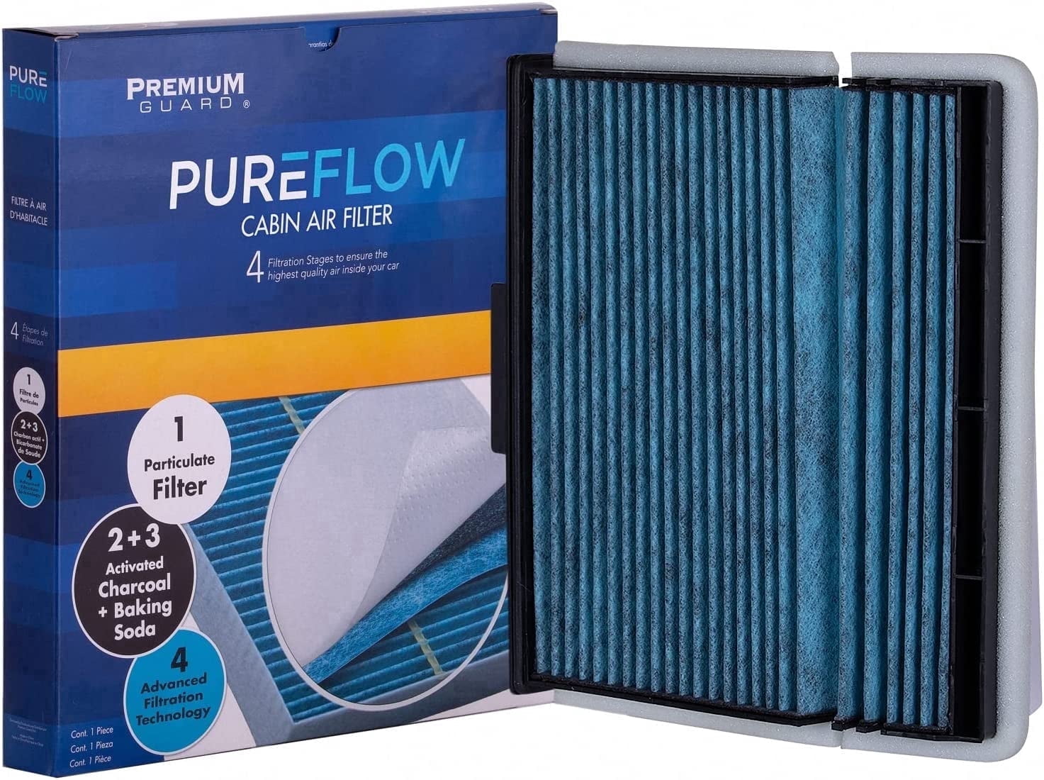 PUREFLOW PC5384X Cabin Air Filter | Fits 1997-2004 Ford F-150 4.2L, 4.6L, 5.4L; 1999-2003 F-250 Super Duty, F-350 Super Duty, F-550 Super Duty, F-450 Super Duty 7.3L