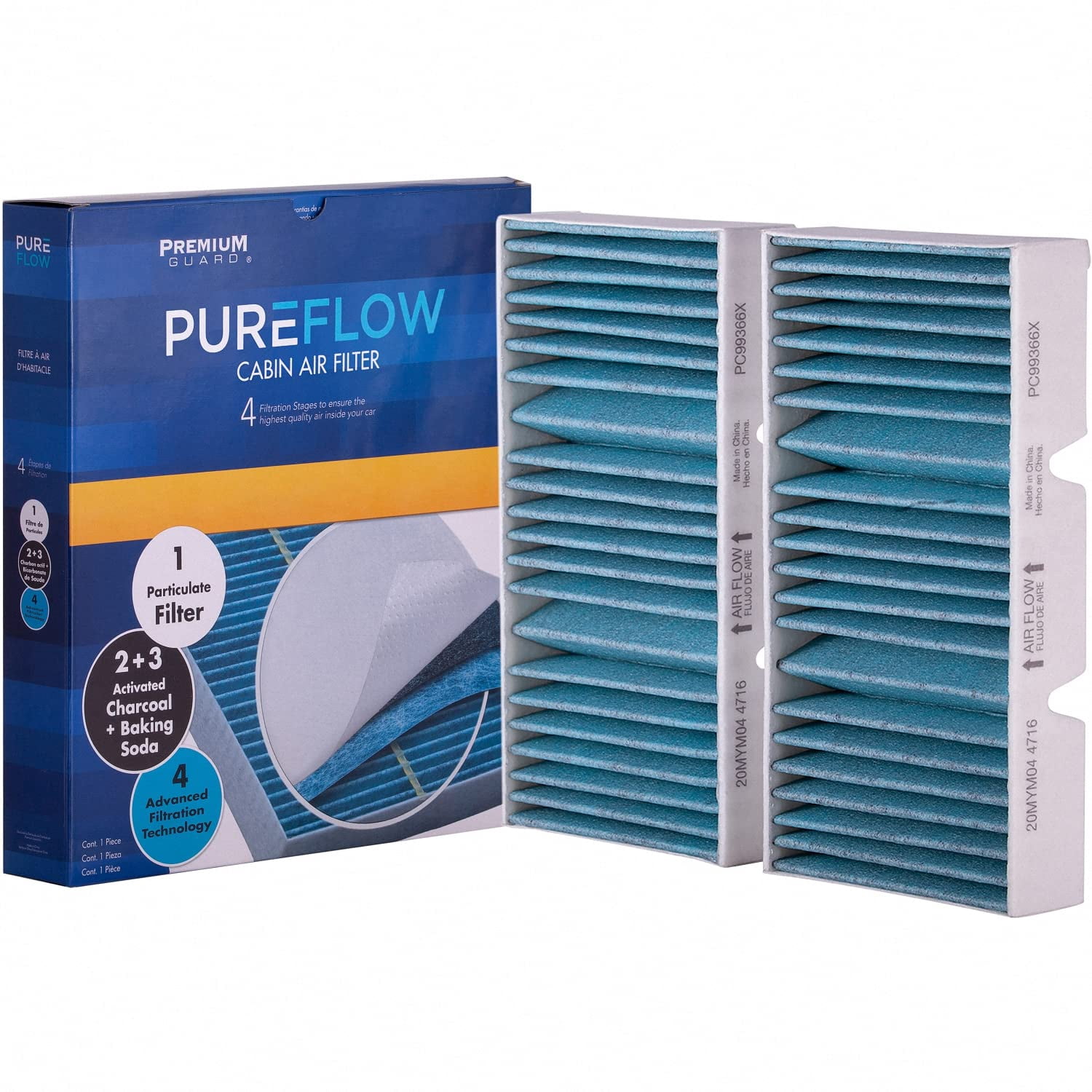 PG Cabin Air Filter PC99366X | Fits 2016-2019 Mercedes-Benz GLE350, 2012-2015 ML350, 2017-2019 GLS450, 2013-2014 GL450, 2017-2019 GLE43 AMG, 2016-2019 GLE400, 2013-2016 GL350, GL550
