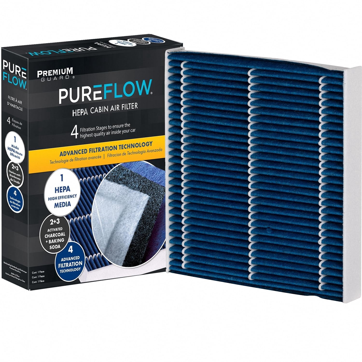 PUREFLOW PC9978HX HEPA Cabin Air Filter | Fits 2014-2027 Lexus IS350 3.5L; 2013-2020 GS350 3.5L; 2014-2015 IS250 2.5L; 2016-2025 IS300, RC300 3.5L; 2018-2025 IS300, RC300 2.0L