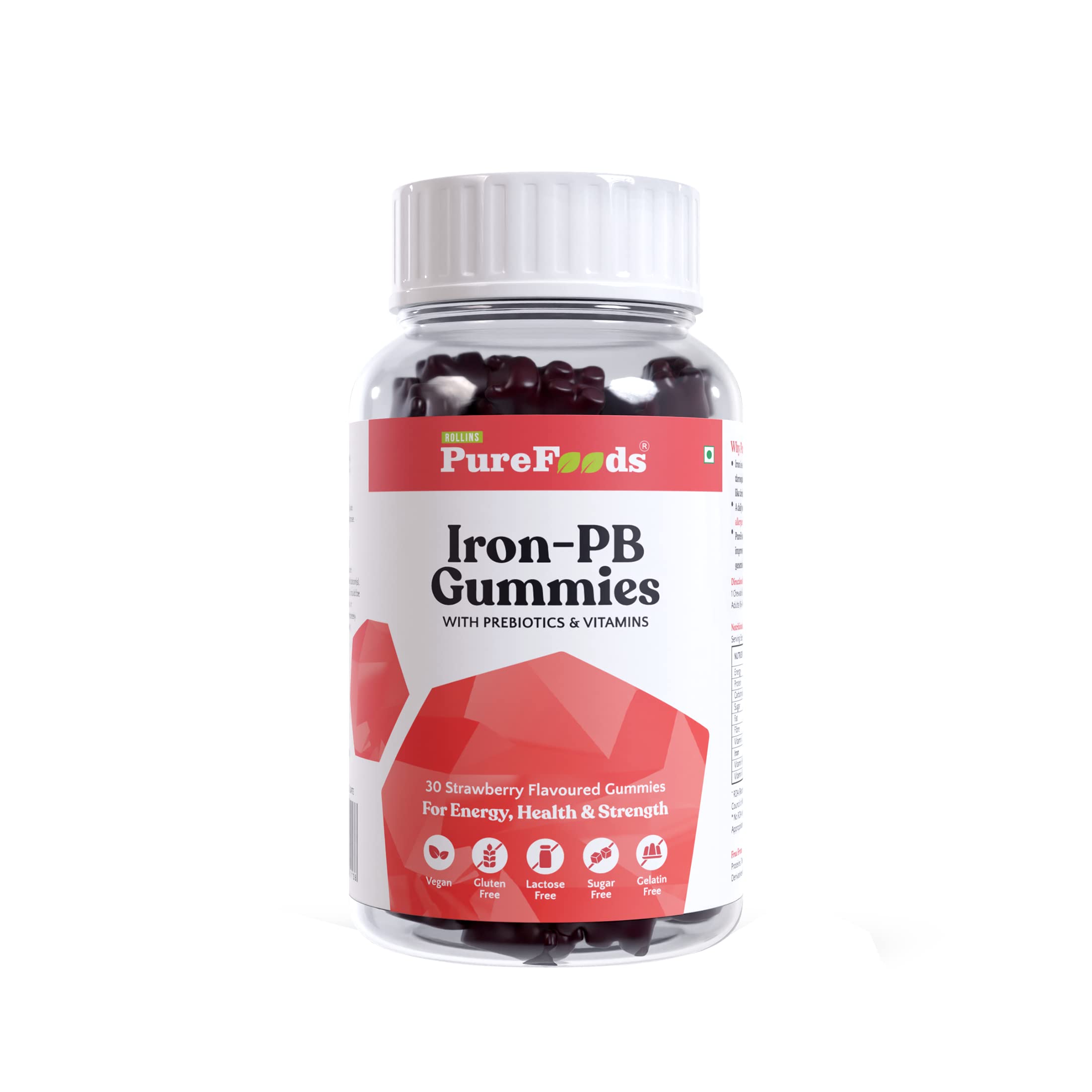 Purefoods Iron Pb Gummies Iron + Vitamins Sugar Free Vegetarian