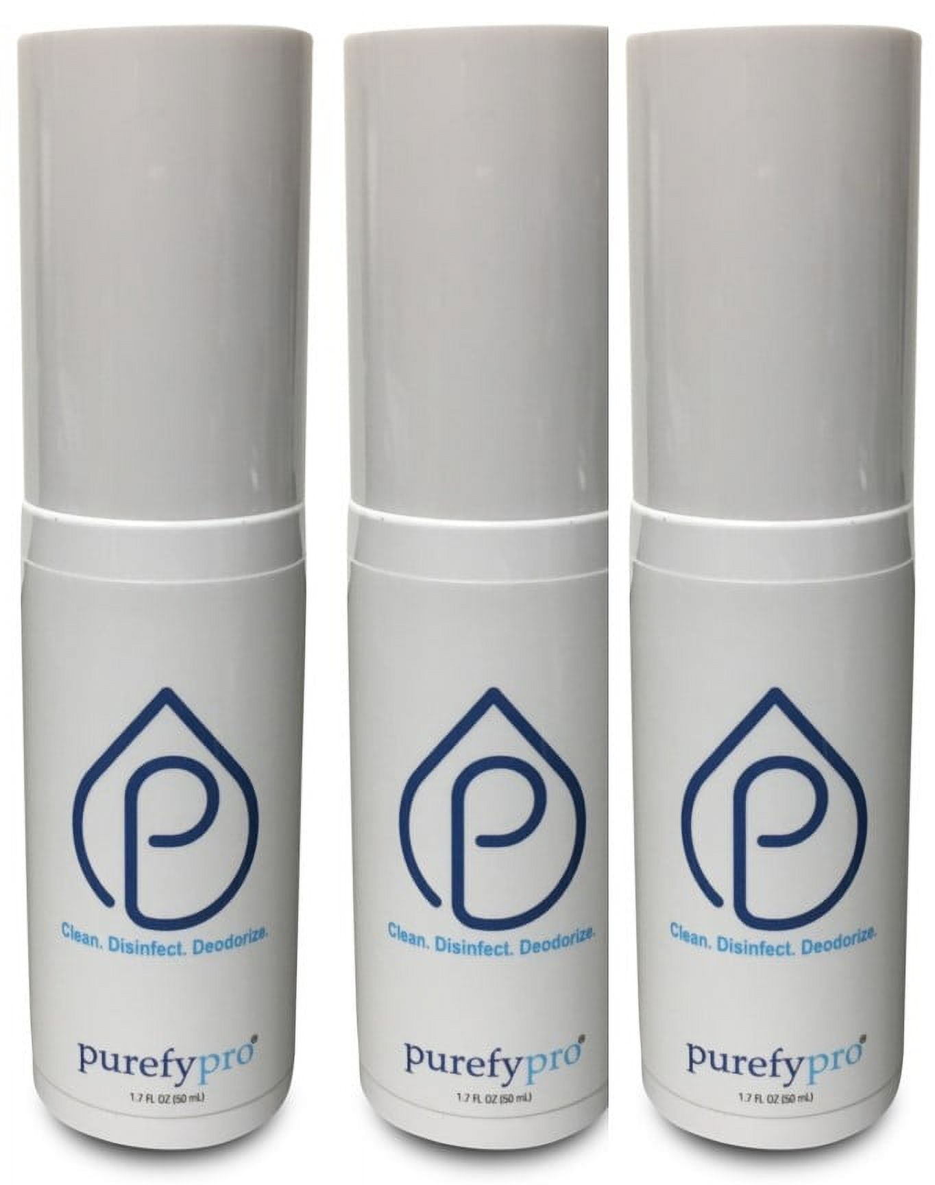 Purefypro Disinfectant Travel Spray (1.7oz, 3 Pack) Eliminate 99.9999 Virus and Germs. No