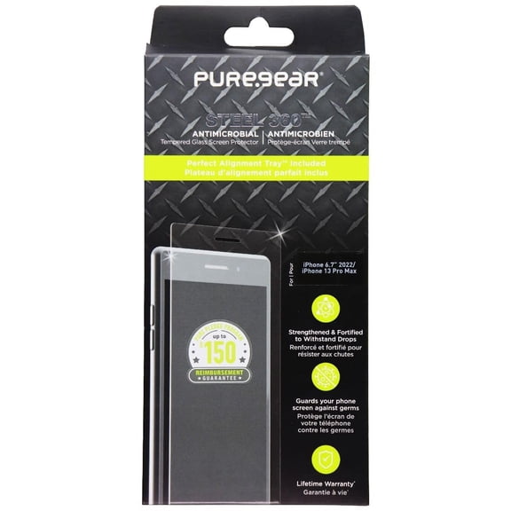 PureGear Steel 360 Screen Protector for iPhone 14 Plus  13 Pro Max