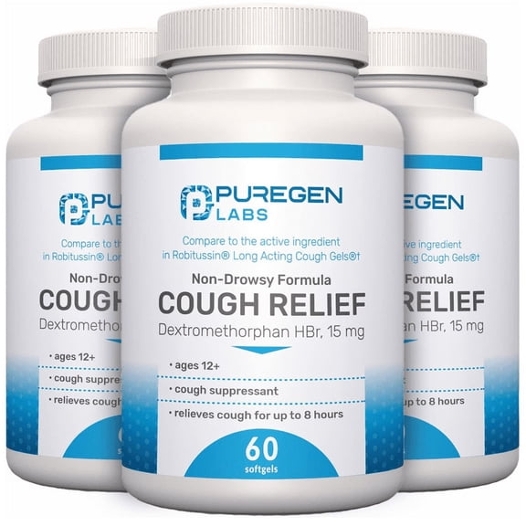 Puregen Labs Cough Relief, 60 Ct - 3PK