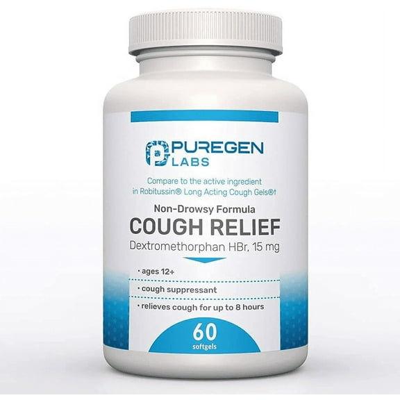 Puregen Labs Cough Relief, 60 Ct