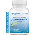 thumbnail image 1 of Puregen Labs Guaifenesin 1200 mg - Maximum Strength Extended Release - Mucus Relief Cough Expectorant - 110 Tablets (1PK), 1 of 5
