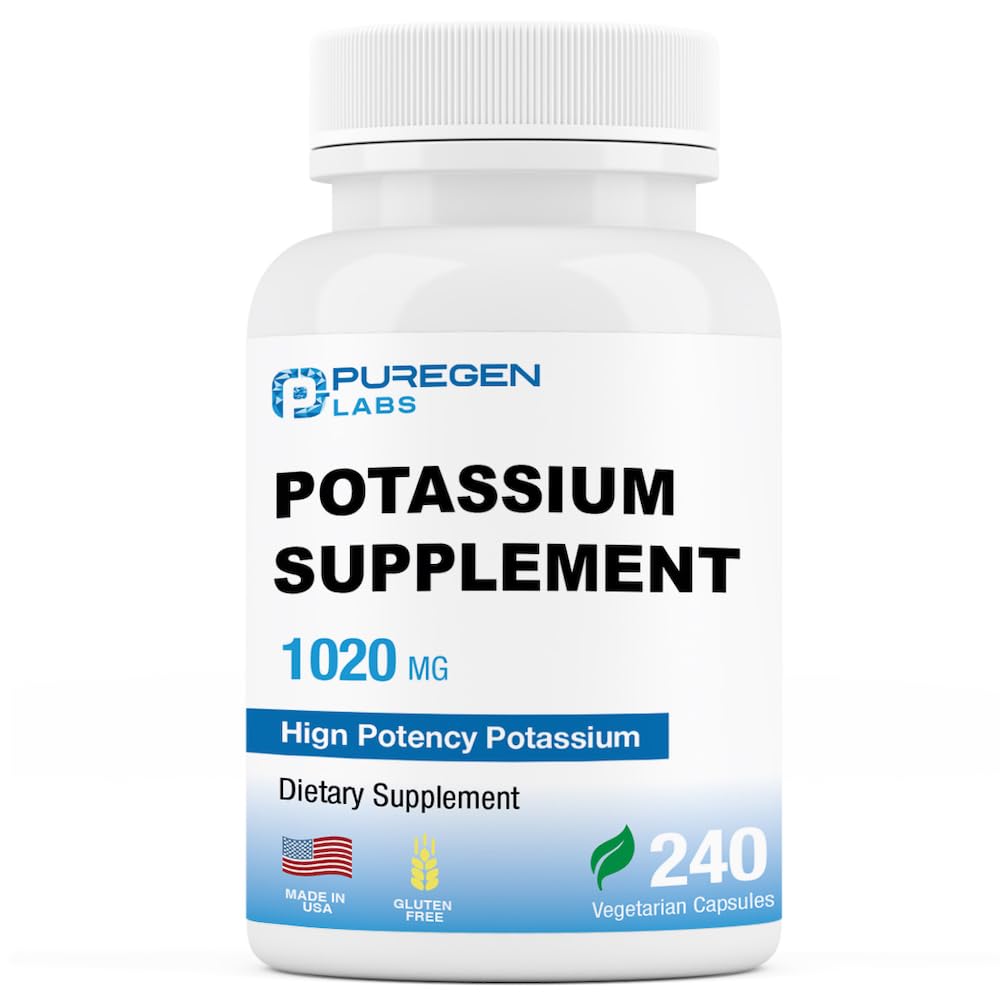 Puregen Labs Potassium Bicarbonate Supplement 1020 mg NonGMO