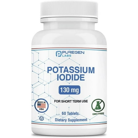Puregen Labs Potassium Iodide 130mg - 60 Tablets