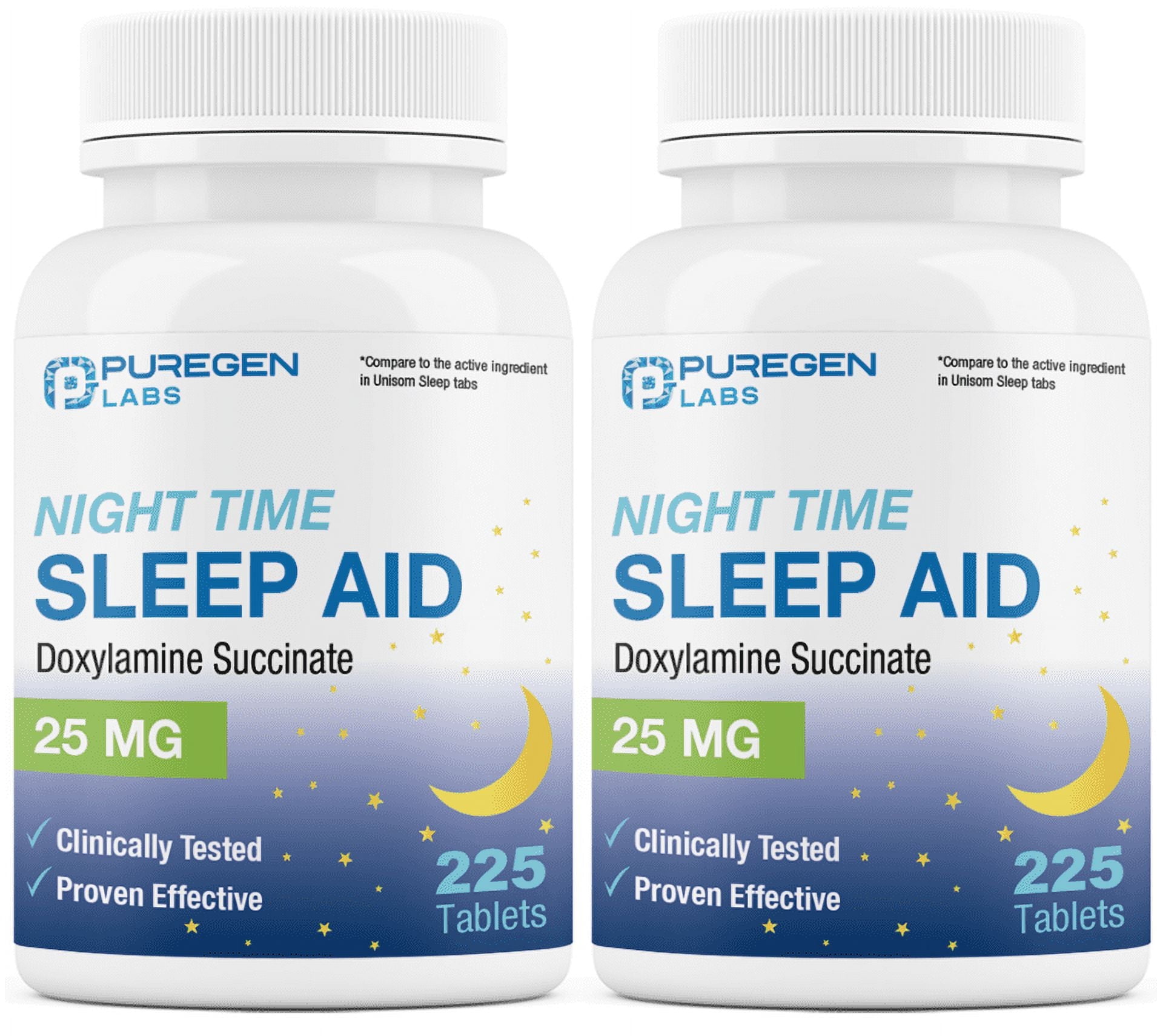 Puregen Labs Sleep Aid Doxylamine Succinate 25mg (225 Tablets