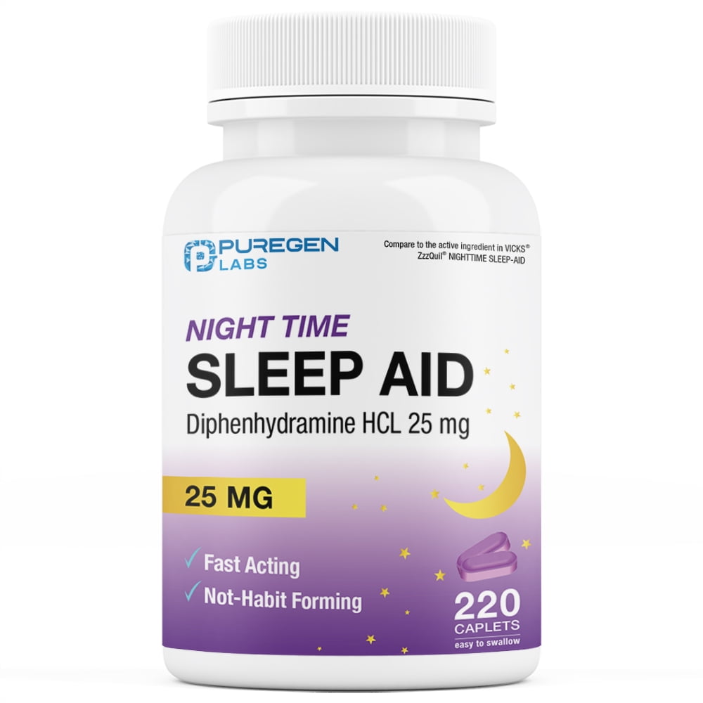 Puregen Labs Sleep Aid for Deeper, Restful Sleeping, Non Habit-Forming ...