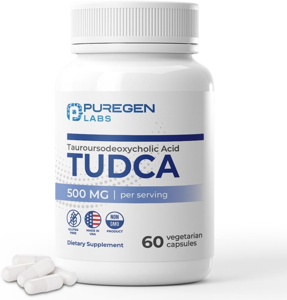 Puregen Labs TUDCA (Tauroursodeoxycholic Acid) 500mg per Serving, Bile ...