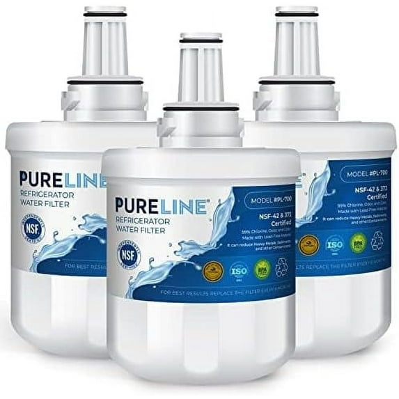 Pureline Samsung DA29-00003G Filter Replacement, Aqua-Pure Plus, RSG257AARS, RF267AERS, RS22HDHPNSR Refrigerator Water Filter (3 Pack)