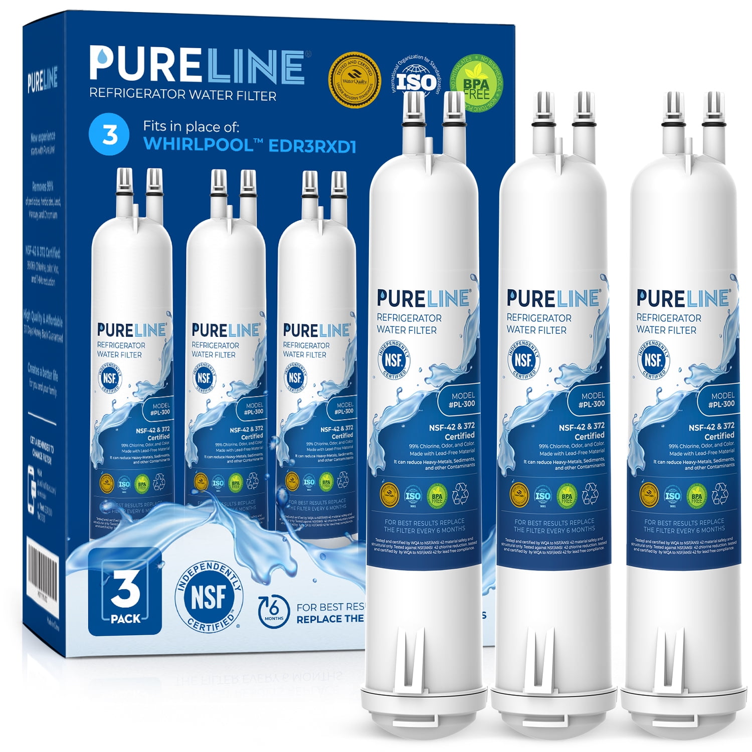 Pureline Replacement for Whirlpool® Everydrop® Filter 3, EDR3RXD1
