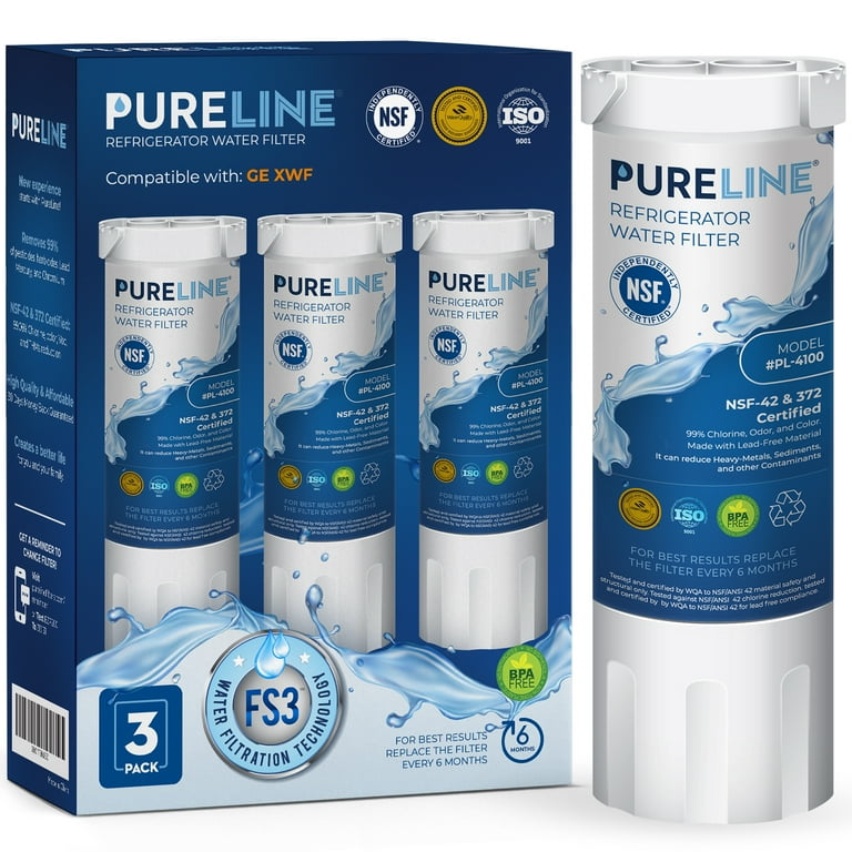 Pureline XWF Refrigerator Water Filter Replacement for GE XWF. replaces Refriger New