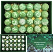 Purelis 24-Pack Spearmint & Eucalyptus Bath Bombs - Natural Moisturizing Aromatherapy Bath Bombs for Men and Women