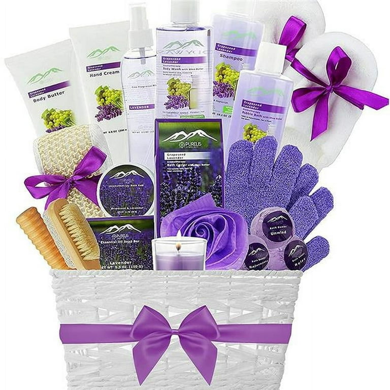 SHE Pure Organics Luxury Spa Essentials Aromatherapy Gift Bath & Body Set 