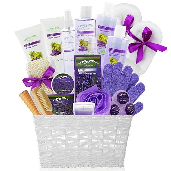 Purelis Grapeseed & Lavender Deluxe Xl Gourmet Spa Gift Basket