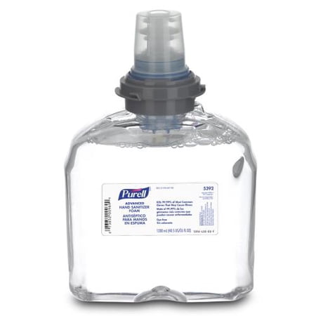 Purell 5392-02 CPC 1200 ml Foam Instant Hand Sanitizer Refill - White Case of 2