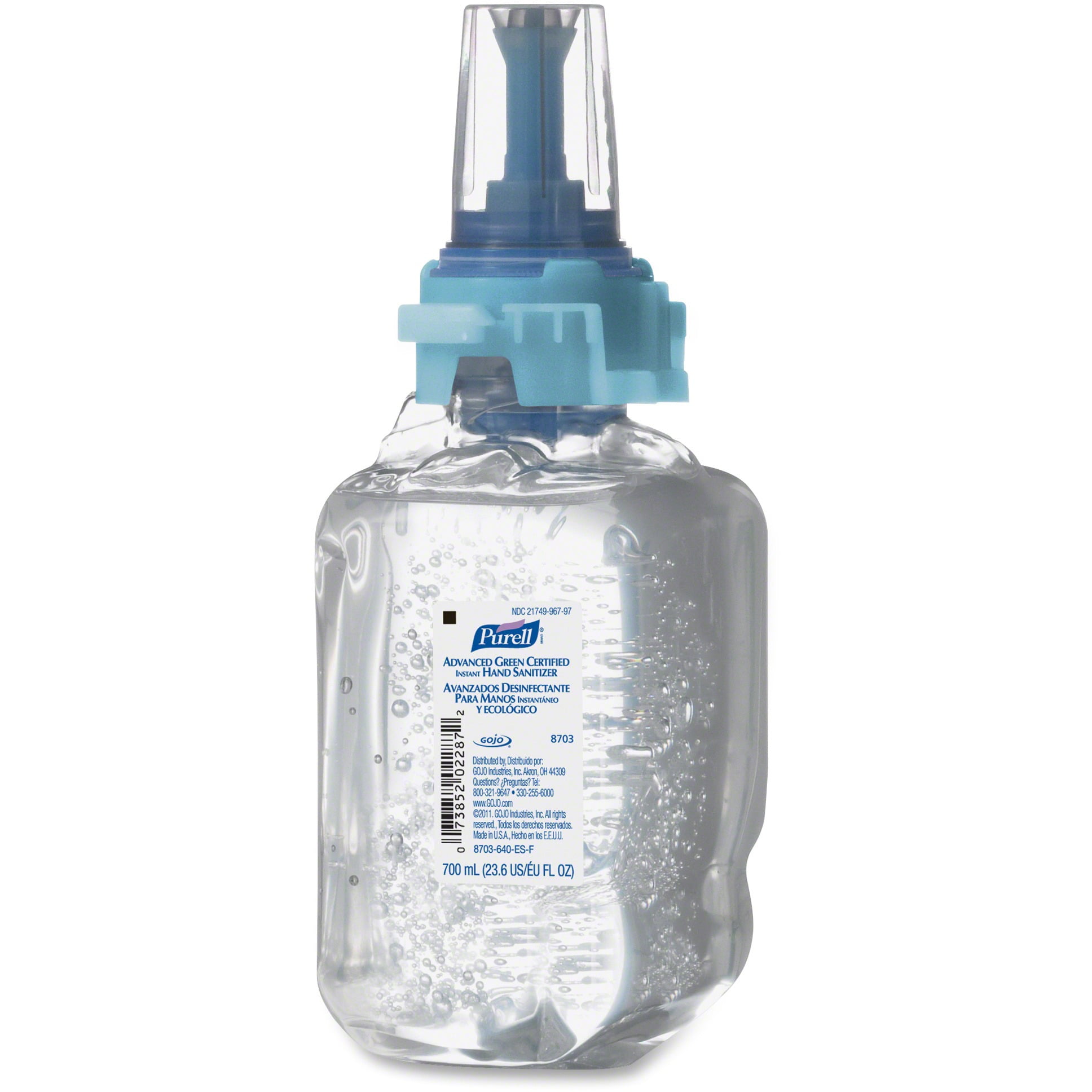 PURELL®, GOJ870304, ADX Dispenser Gel Sanitizer Refill, 1 Each