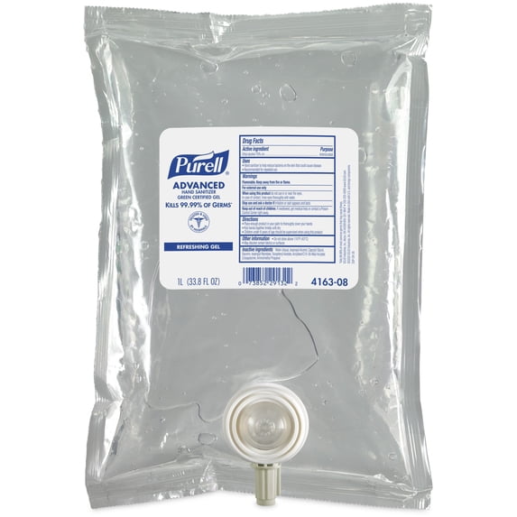 Purell Advanced Ethyl Alcohol Hand Sanitizer 1,000 mL Refill Bag 8 Ct