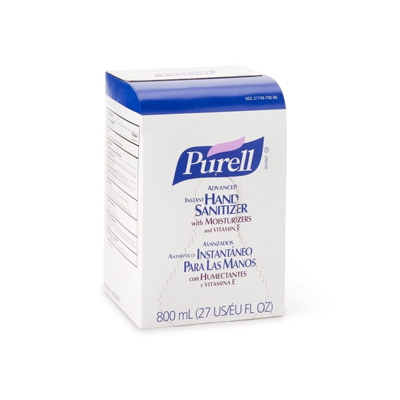 Purell Advanced Ethyl Alcohol Scented Hand Sanitizer 800 mL Bag-in-Box 12 Ct