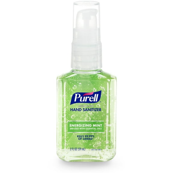 PURELL® Advanced Hand Sanitizer Energizing Mint, Infused with Essential Oils, 2 oz Pump Bottle