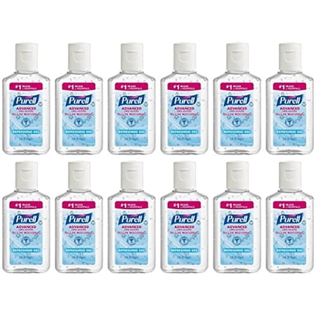 Purell Advanced Hand Sanitizer Refreshing Gel, 1 Fl Oz (12-Pack)