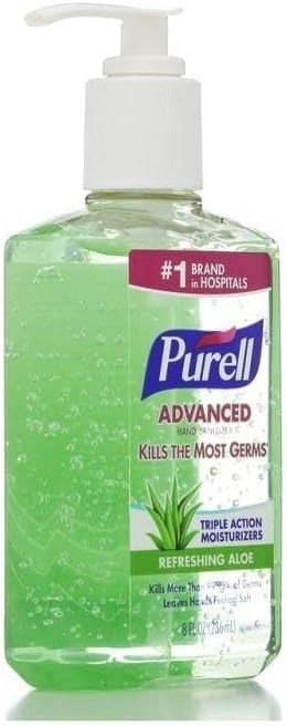 Purell Advanced Hand Sanitizer, Soothing Gel, 8 Oz, 3 Pack